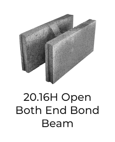 Bowers 2016H Open Both Ends - Bond Beam