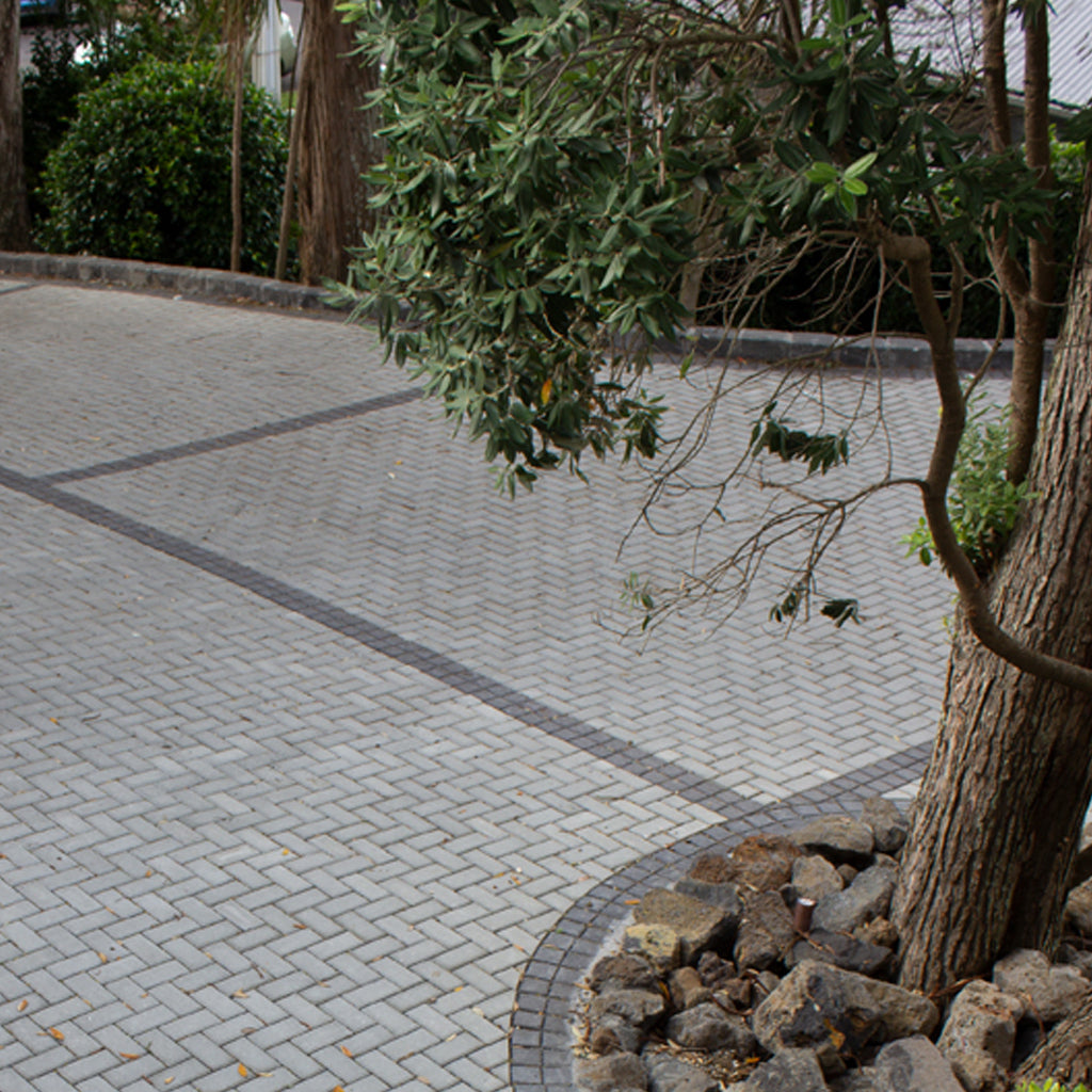 Landscape supplies -Bowers Aqualok concrete permeable paver, Henderson, Auckland- Citi Landscape Supplies