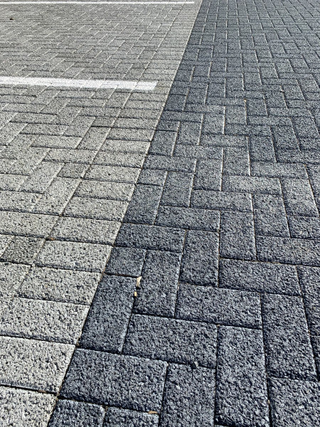 Citi Landscape Supplies - Firth Porous 200x100x80mm concrete permeable paver- Volcanic Ash/ Blacksand colour, Henderson, Auckland